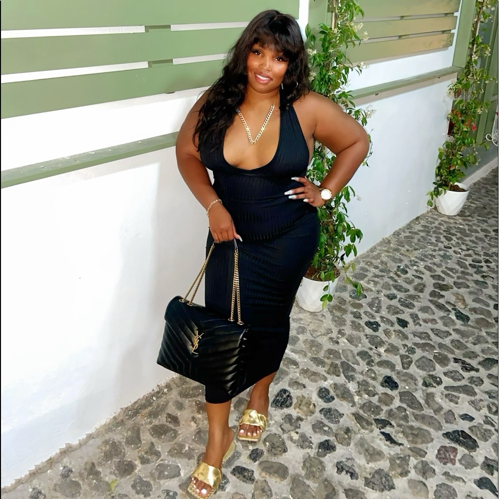 Black maxi dress